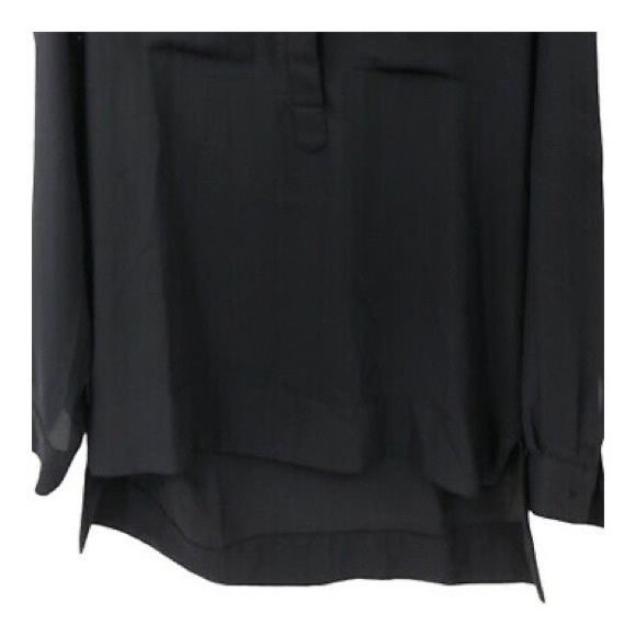 Zara Women Navy Mandarin Collar Top Small - Picture 3 of 3